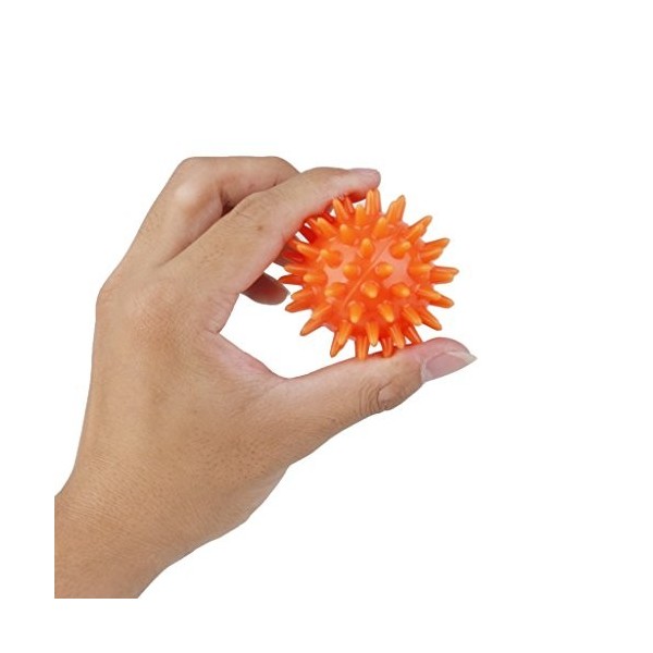 Boule de Massage Spikey Balle à Picots Souple Masseur Soulagement du Stress 5.5cm Orange