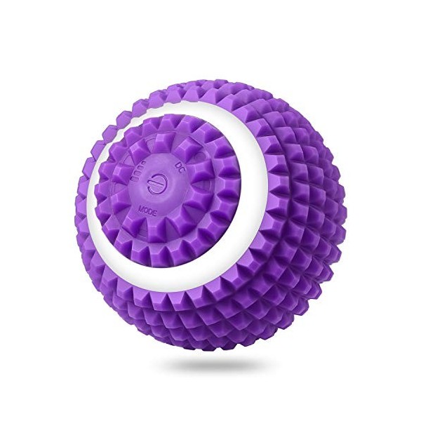 Balle de massage vibrante 4 vitesses Yoga Ball avec forte intensité pour la tension musculaire et le soulagement de la douleu