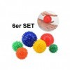 Lot de 6 balles hérisson, balles de massage, balles à picots, balles hérisson, balles de hérisson – Différentes tailles pour 