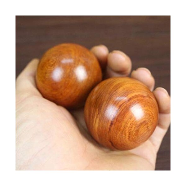 EXCEART en Bois Chinois Baoding Boules Athlétisme Plantaire Santé Boules Fasciite Boules De Massage Remise en Forme de Main B