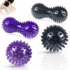 GZkedu 4 Pcs Balles de Massage à Picots, Boules de Massage PVC, Boule Hérisson pour Pieds, Dos, Épaule, Bras, Corps Réduction