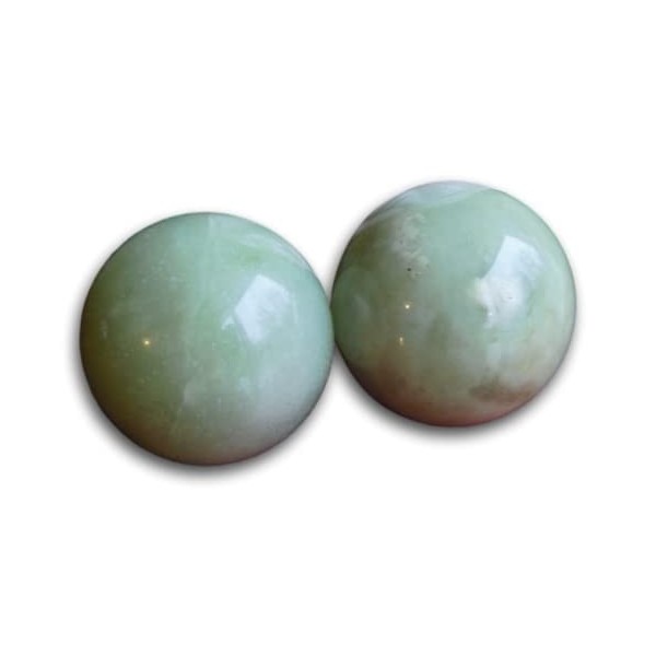 Boules de santé chinoises en jade vert