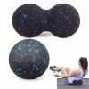 8cm Double Balle De Massage, 16 x 8cm Auto Massage Ball, Boule Fasciale, Pour DéTendre Les Muscles Du Cou et Du Dos Améliore 