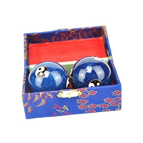 Sharplace Boules de santé chinoises portables avec boîte de rangement Boules de Baoding chinoises pour personnes âgées, Tai C