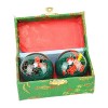 Sharplace Boules de santé chinoises portables avec boîte de rangement Boules de Baoding chinoises pour personnes âgées, Tai C