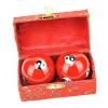 Sharplace Boules de santé chinoises portables avec boîte de rangement Boules de Baoding chinoises pour personnes âgées, Tai C