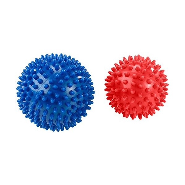 Pack de 2 boules de massage avec picots Ø 9 & 7,5 cm [Newgen Medicals]