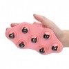 Gants de Massage à Perles Magnétiques, Masseur pour les Mains, Gant de Massage avec Boules, Gant de Roller Portable Massage M