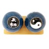 Top Chi Boules de Baoding Tai Chi avec support en bambou petit 3,6 cm 