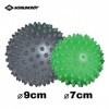 Schildkröt Fitness, lot de 2 boules de massage Spiky à picots, diamètre 7 et 9cm, vert-anthracite