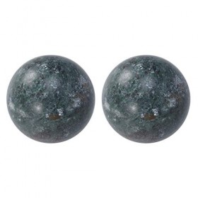 ROSENICE Lot de 2 boules de massage en pierre naturelle pour méditation, fitness, exercices de la main, thérapie des mains, s