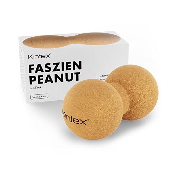 Kintex Peanut en liège - Boule de massage - Massage - Fascia - Balle de massage - Différentes tailles