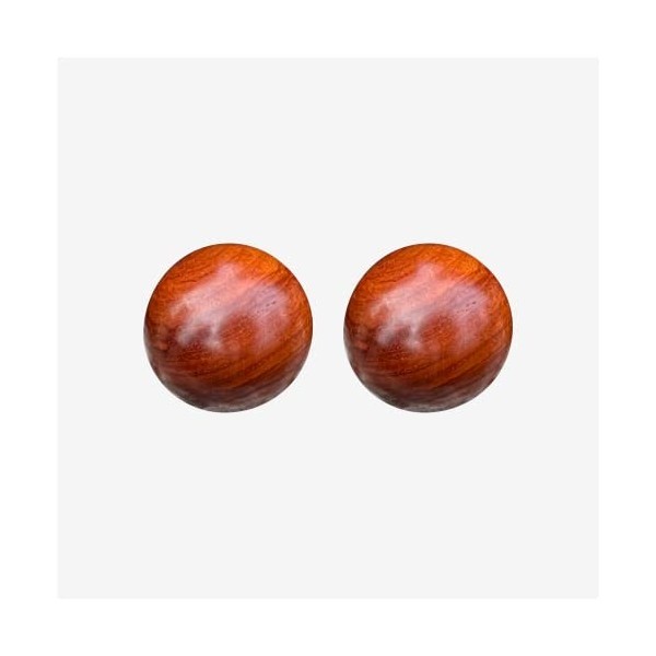 Lot de 2 boules en bois Maidu 45 mm pour détendre les mains - Qi Gong - Doux pour la main - Boules de main - Thérapie des mai