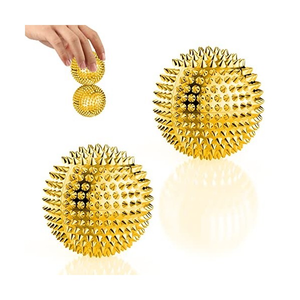 AISEELY Balles de Massage, 2 Pcs Boule de Massage, Massage et Relaxation Dos, Nuque, Jambs, Pied etc, Fournit un Soulagement 