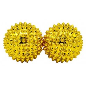 chi-enterprise 1 paire de petites boules dacupression magnétiques dorées - Diamètre : 32 mm - Doré