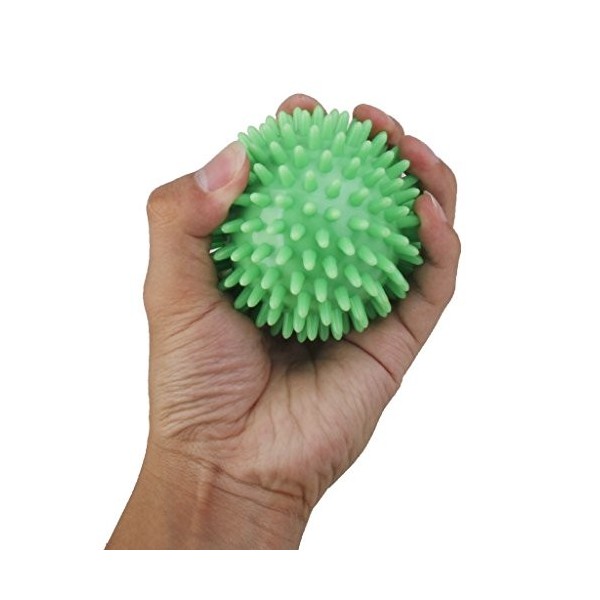 Boule de Massage Spikey Balle à Picots Masseur Soulagement du Stress 8cm Vert