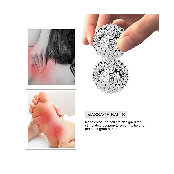 1 Paire De Boules De Massage à Pointes, Boule De Massage Magnétique à Point De Déclenchement Pour le Corps Et les Pieds, Pour