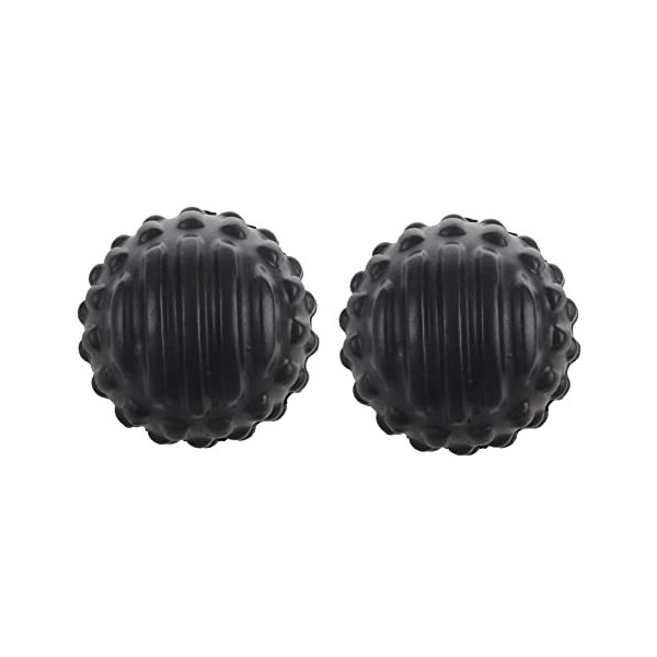 ESmopa 2X Boule de Fascia En Mousse Pu Boule de Massage de Fitness Détente Musculaire Boule Noir