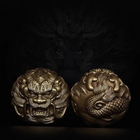 SciAza balle de massage boule chinoise Lot de 2 balles dexercice pour les mains Style chinois Balle anti-stress Balle de mas