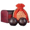 SciAza balle de massage boule chinoise 2 pièces boules de Baoding forme de noyer exercice chinois balles anti-stress main aut