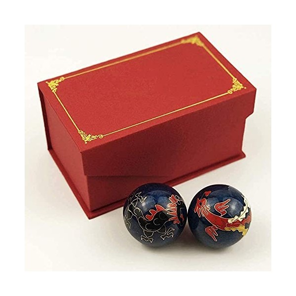 FURLOU Handballs dexercice, boules de méditation, balles de Baoding Feng Shui Health Exersice Stressef Balls Balles de médit