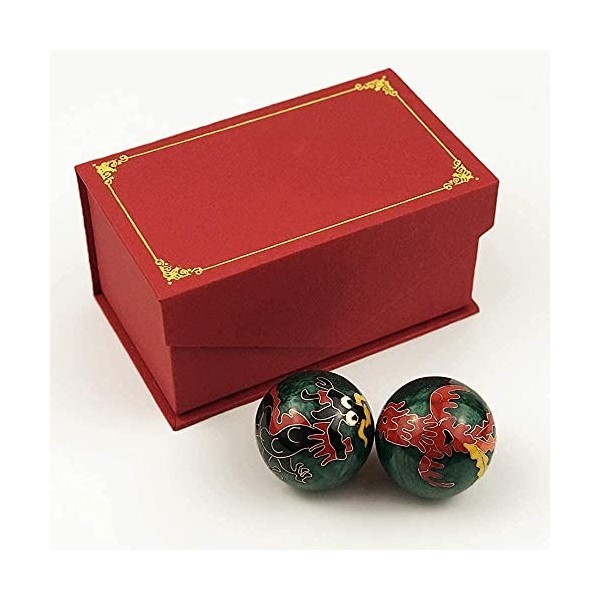 FURLOU Handballs dexercice, boules de méditation, balles de Baoding Feng Shui Health Exersice Stressef Balls Balles de médit