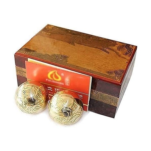 FURLOU Handballs dexercice, balles de méditation, balles Baoding Balles anti-stress for lexercice de la santé chinoise, bou