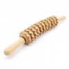 Masseur Anti-cellulite En Bois, Rouleau Masseur Courbé Pour Tout Le Corps Favorise La Circulation, 11 Roues Détachables, Soul