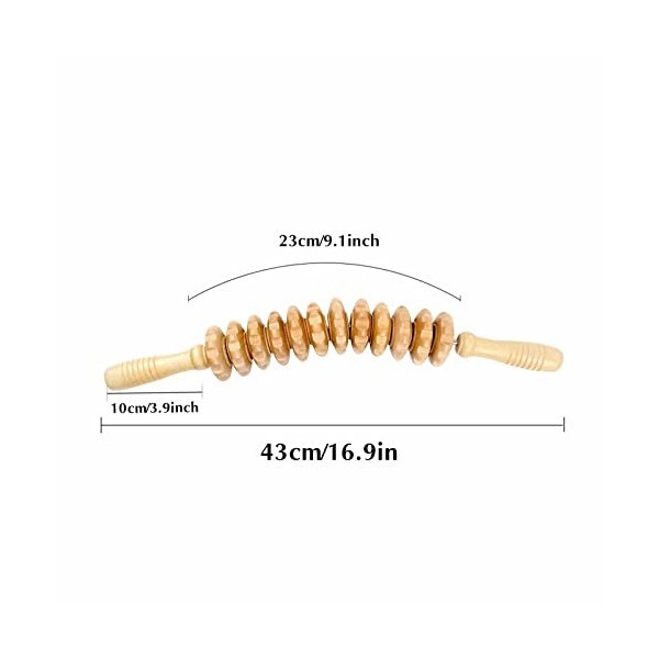 Appareil de Massage Roller Manuel,Rouleau de Massage,Masseur anti-cellulite,soulagement des douleurs musculaires et détente,B