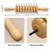 Bipily Accessories Anti Cellulite Masseur Rouleau de Massage Appareil de Disque Maderothérapie Bois 40 cm