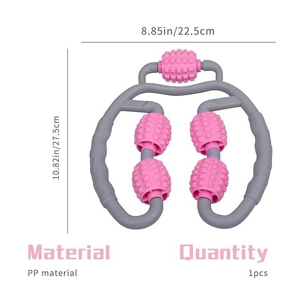 Rouleau de massage musculaire des jambes, rouleau de massage anti-cellulite Taozoey 360 °, rouleau de massage des jambes, rou