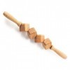 Tuuli Accessories Anti Cellulite Masseur Rouleau à Cubes de Massage Appareil Maderothérapie Bois 40 cm