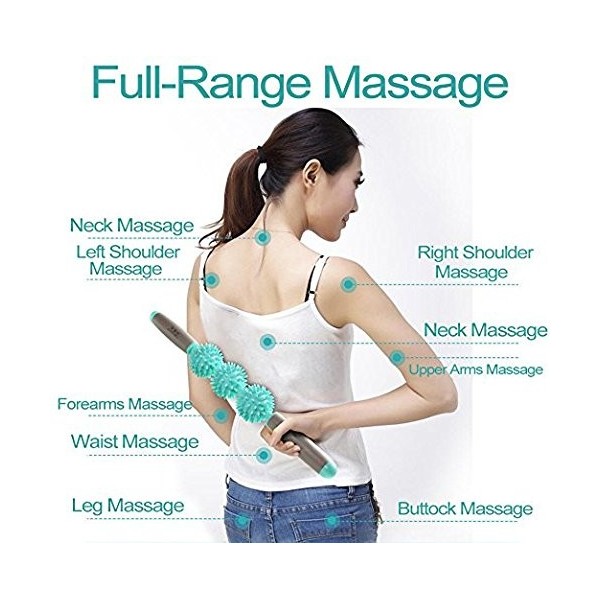 Bâton de massage , Rouleau de massage sportif pour les muscles endoloris, relâchement des crampes, étanchéité du dos, myofasc