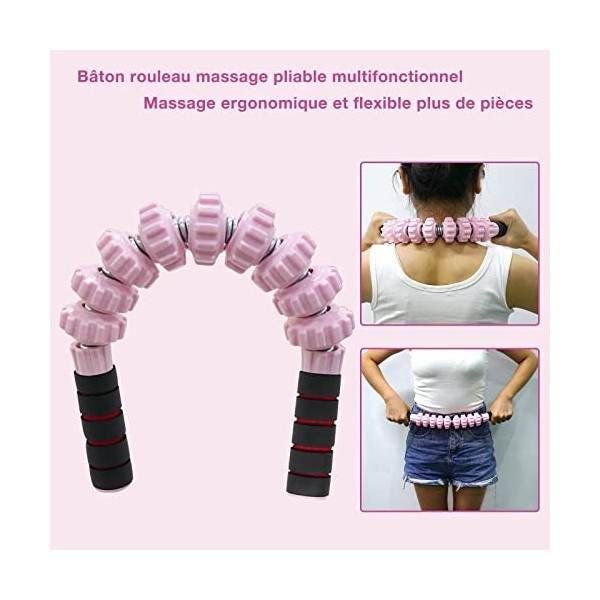 2022 Rouleau de Massage Plier, Sport Anti-Cellulite Masseur, Musculaire Rouleau Massage Multifonctionnel, Drainage Lymphatiqu