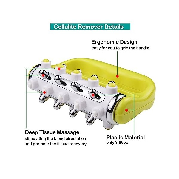 Appareil de massage anti-cellulite avec mini-picots pour fascia et muscles Pour homme et femme