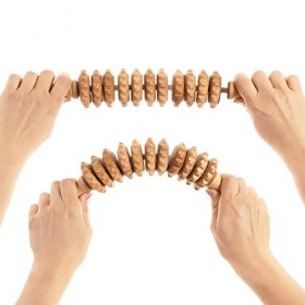 Tuuli Accessories Anti Cellulite Masseur Flexi Rouleau de Massage Maderothérapie Bois 40 cm