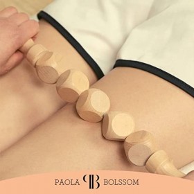 Kit de 2 pièces de Maderothérapie - Rouleau de Cubes de Massage Cellulite + Rouleau Courbe strié - Maderothérapie corporelle 