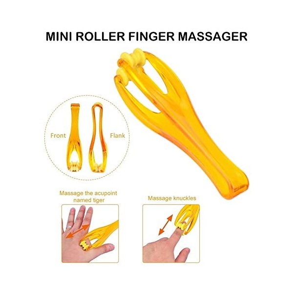 Rouleau de Massage des Doigts,Outil de massage des doigts,Anneaux de Massage Hérissés,Massage Doigt Rouleaux pour Favoriser l