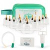 Uplife Kit de 12 Grandes Ventouses Chinoises Anti Cellulite à bord plat et incurvé + Corde Extension. Set dAspiration Cuppin