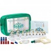 Uplife Kit de 24 Ventouses Chinoises Anti Cellulite. Set dAspiration Cupping Acupuncture. Soulager Douleur Fatigue. Manuel d