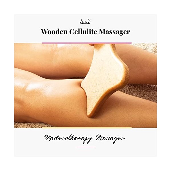 Tuuli Accessories Anti Cellulite Masseur Massage Appareil Maderothérapie Bois 33 x 16 cm