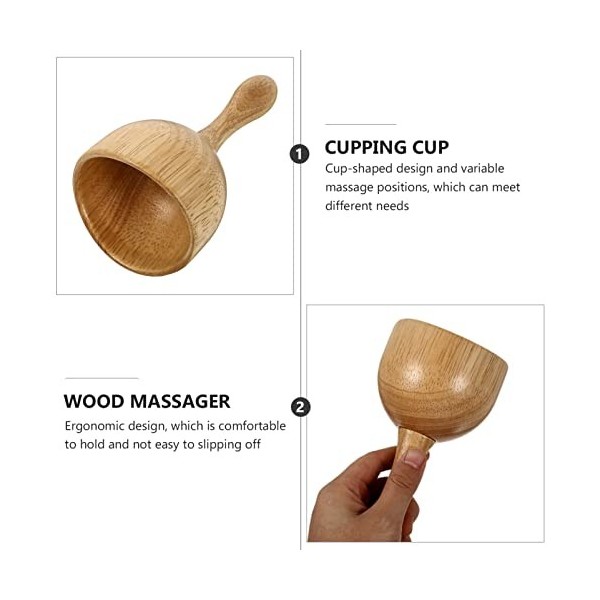 MILISTEN Masseur Ventouses Tasse En Bois De Poche Massage Tasse Bois Ventouses Massage Outils Manuel Body Sculpting Outils Bo