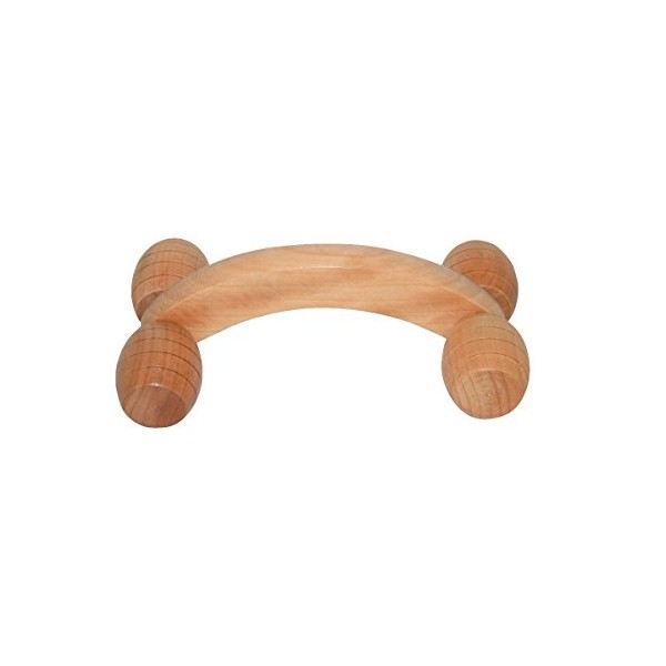 8 instruments de massage sensoriel en bois de bouleau lisse, thérapie de brossage sensoriel, présenté dans un panier en osier