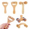 Kit de Massage en Bois,Yiyifor Kit 5 Pièces Maderotherapie Kit,massages en Bois de Qualité Supérieure Outils,pour Anti Cellul