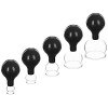 Navaris Lot 5 ventouses en verre – 5x boules d’aspirations caoutchouc verre borosilicaté pour bien-être – Relaxation pour spo