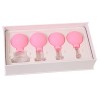 4 Pcs Facial Glass Cupping Set - Vacuum Suction Cupping Cups, Silicone Cupping Massage Therapy, for Beauty Body Cup Lymphatic