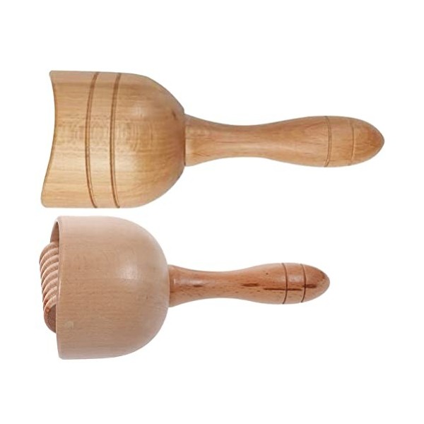 Beavorty 2 Pièces Tasse Suédoise en Bois avec Rouleau Tasses en Bois Sculpture du Corps pour Maderoterapia Anti-Cellulite Dou