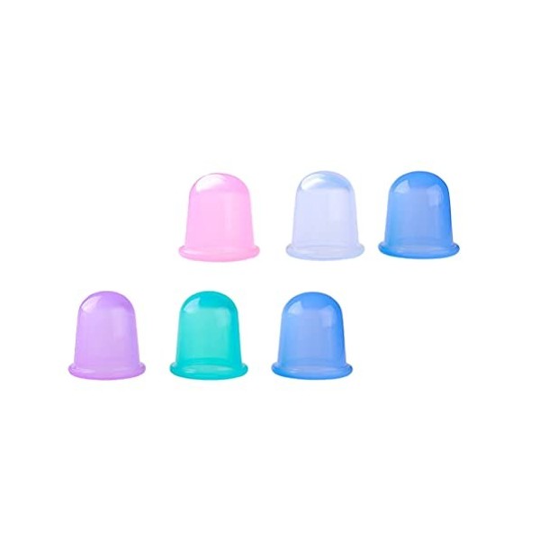 6 pièces Silicone ventouses/famille ventouses thérapie ensemble/soins de la peau masseur pour visage/Silicone Anti Cellulite 