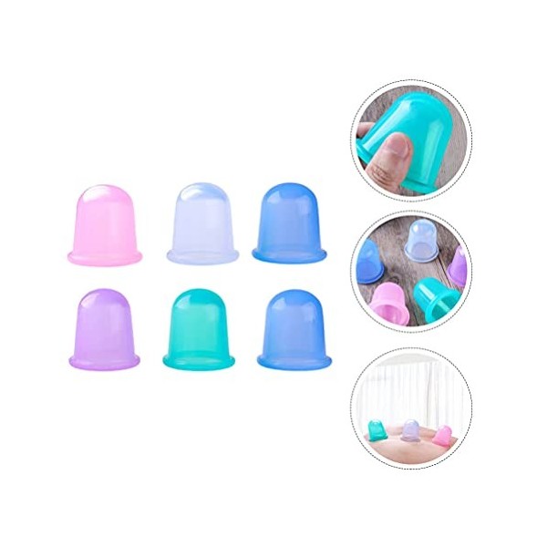 6 pièces Silicone ventouses/famille ventouses thérapie ensemble/soins de la peau masseur pour visage/Silicone Anti Cellulite 