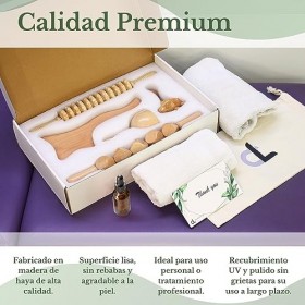 Kit de Maderoterapie - masseur anti-cellulite pour jambes - fessiers - corps - rouleau maderotherapie - massage relaxant - dr